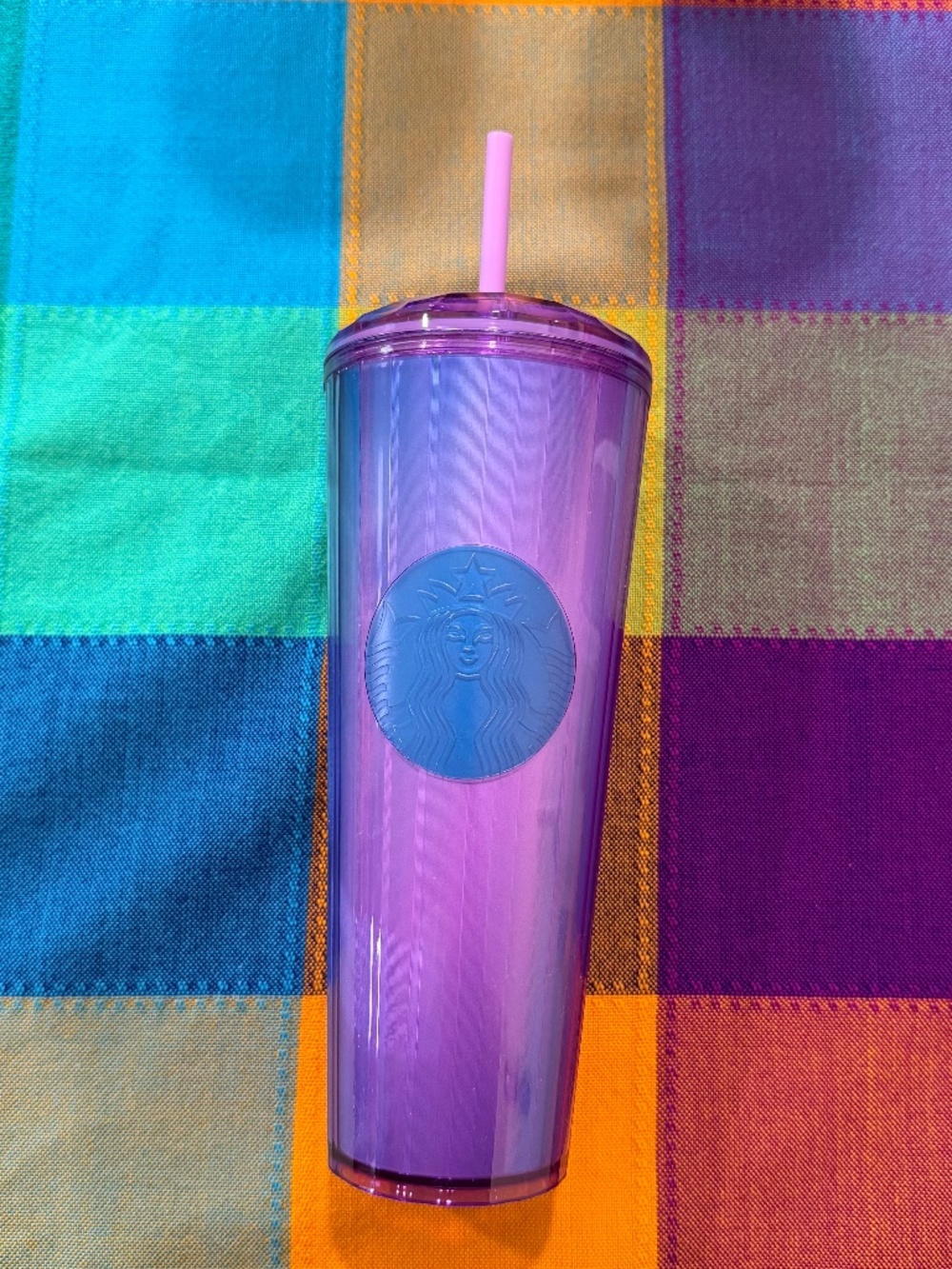 Starbucks Summer 2022 Wisteria Kaleidoscope 24 oz Venti Cold Cup Tumbler